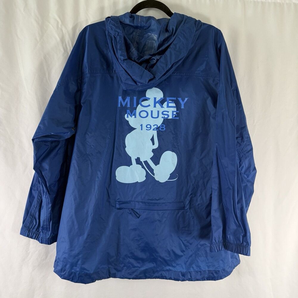 Disney Mickey Mouse 1928 Windbreaker Unisex Large XL Blue Full Zip Hooded - Picture 9 of 9